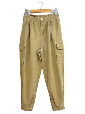 Vintage Sasson Jeans Tan Cuffed Cargo Pants w Dart Detail – Size 26